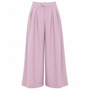 Bottoms Mauve Pink High Rise Pleated Wide Leg Trouser Pants Sz S Fashion Nova